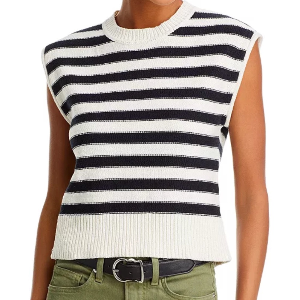 Veronica Beard Vera Sleeveless Striped Sweater XS